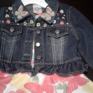 NWT Nannette Butterfly Dress W/ Jean Jacket